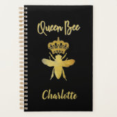 Custom Niedlich QUEEN BEE Gold Black Undated Month Planer (Vorderseite)