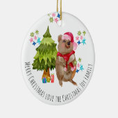 Custom Niedlich Quokka Weihnachts-Keramik Ornament (Rechts)