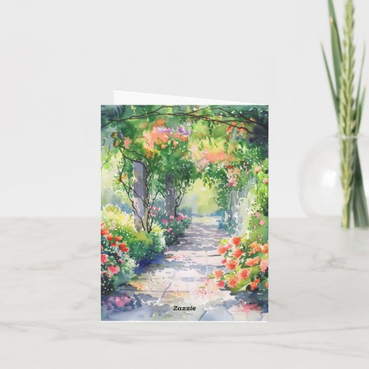 Custom Niedlich Ragdoll Cat Summer Garden Geburtst Karte (Rückseite)