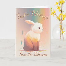 Custom, Niedlich Rainbow Bunny, Personalisiert Ost