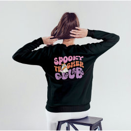 Custom Niedlich Retro Spooky Ghost Teacher Club Sweatshirt