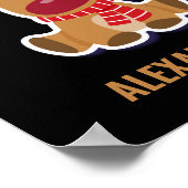 Custom niedlich Rudolph Rentier Weihnachtsmann Cla Poster (Ecke)