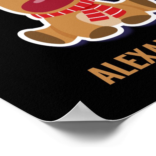 Custom niedlich Rudolph Rentier Weihnachtsmann Cla Poster (Ecke)