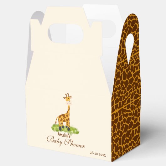 Custom Niedlich Safari Giraffe Gevor Box Geschenkschachtel (Geöffnet)