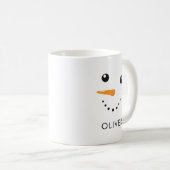 Custom Niedlich Snowman Face Classic Tasse (VorderseiteRechts)