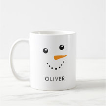 Custom Niedlich Snowman Face Classic Tasse