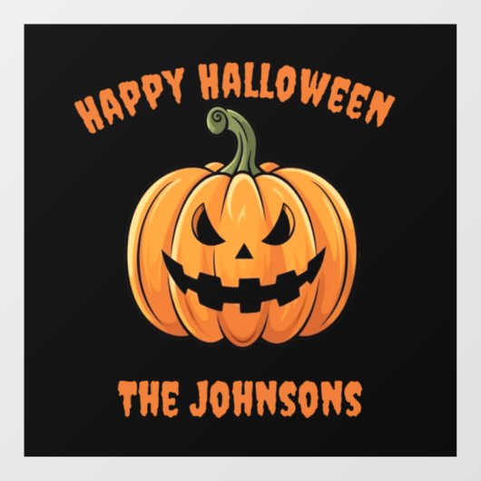 Custom Niedlich & Spooky Pumpkin glücklich Hallowe Fensteraufkleber (Blatt)