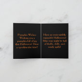 Custom Niedlich & Spooky Pumpkin glücklich Hallowe Karte (Innenseite)