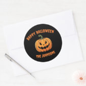 Custom Niedlich Spooky Pumpkin glücklich Halloween Runder Aufkleber (Umschlag)