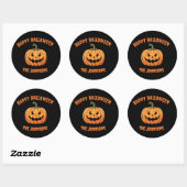 Custom Niedlich Spooky Pumpkin glücklich Halloween Runder Aufkleber (Blatt)