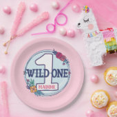 Custom Niedlich Teepee Boho Tribal Erster Geburtst Pappteller (Party)