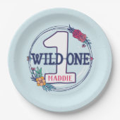 Custom Niedlich Teepee Boho Tribal Erster Geburtst Pappteller (Vorderseite)