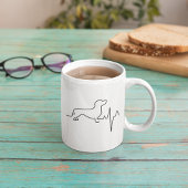 Custom Niedlich Valentine's Day Theme Heartbeat Hu Kaffeetasse
