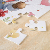 Custom Niedlich Watercolor Teddy Bären Valentinsta Puzzle (Seite)