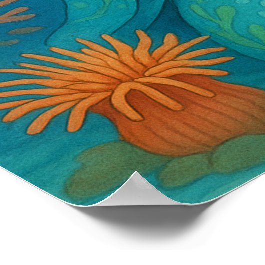 Custom Niedlich Whismusical Underwater Princess Poster (Ecke)