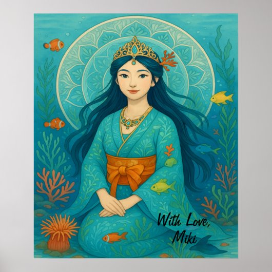 Custom Niedlich Whismusical Underwater Princess Poster (Vorne)