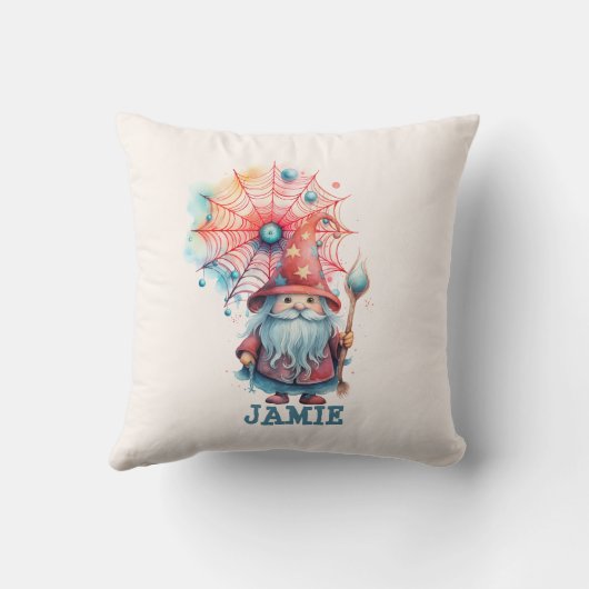 Custom Niedlich Wizard Trick R Leckerei Halloween Kissen (Rückseite)