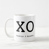 Custom Niedlich XO Hugs & Kisses Kaffeetasse (Links)