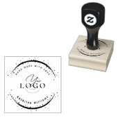 CUSTOM | NIEDLICHER HERZELEGANT DANKEN SIE RUBBER  GUMMISTEMPEL (Stempel)