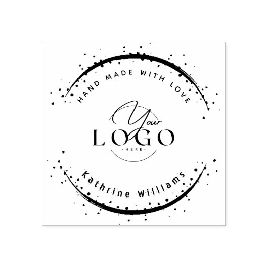 CUSTOM | NIEDLICHER HERZELEGANT DANKEN SIE RUBBER  GUMMISTEMPEL (Prägung)