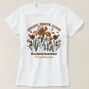 Custom Niemand kämpft Leukämie allein Wildblumen T-Shirt