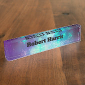 Custom Night Sky Neights Namensplakette (Seite)