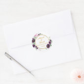 Custom Nikkah Shaadi Islamic Wedding Floral Runder Aufkleber (Umschlag)