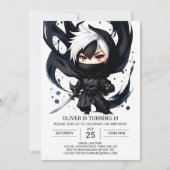 Custom Ninja Adventure Birthday Einladung (Vorderseite)