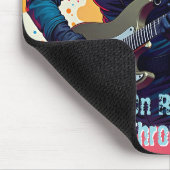 Custom Ninja Girl Gitarrist Art Inspiration Mousepad (Ecke)