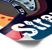 Custom Ninja Girl Gitarrist Art Inspiration Poster (Ecke)