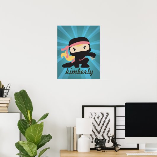 Custom Ninja Girl Poster (Heimbüro)