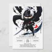Custom Ninja Martial Arts Geburtstag Einladung (Vorderseite)