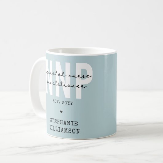 Custom NNP Neonatal Nurse Practitioner Kaffeetasse (Vorderseite Links)
