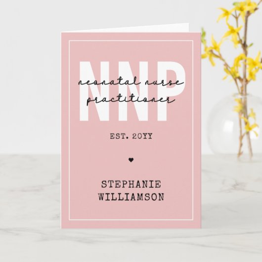 Custom NNP Neonatal Nurse Practitioner Karte (Gelbe Blume)