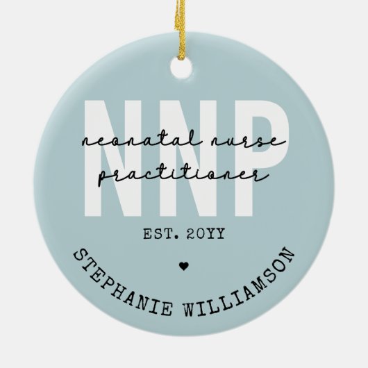 Custom NNP Neonatal Nurse Practitioner Keramik Ornament (Hinten)