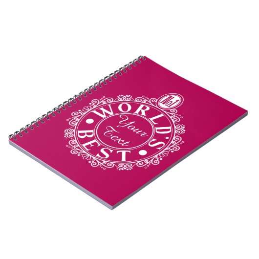 Custom No.1 Worlds Best . . (Ihr Text) Weiße Linie Notizblock (Linke Seite)