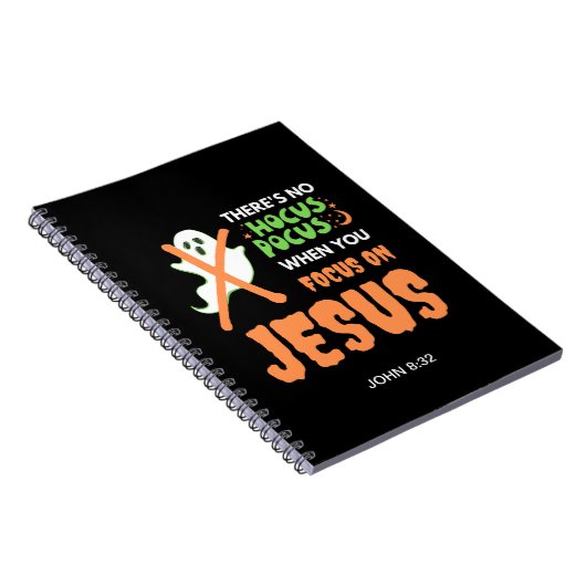 Custom NO HOCUS POCUS Christlich Halloween Notizblock (Rechte Seite)
