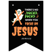 Custom NO HOCUS POCUS Christlich Halloween Wimpelkette (Erste Fahne)