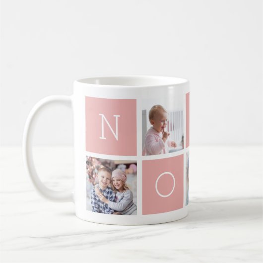 Custom Nonna Großmutter 5 Foto Collage Kaffeetasse (Links)