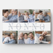 Custom Nonno Grandchildren FotoCollage Fotoplatte (Vorderseite)