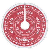 Custom Nordic Christmas Tree Skirt Polyester Weihnachtsbaumdecke (Vorderseite)