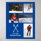 Custom Nordic Cross Country Ski Foto Collage Poster (Vorne)