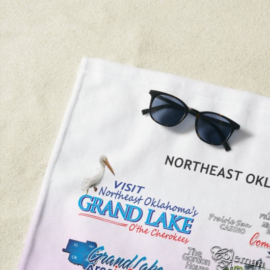 Custom nordöstlich Oklahoma Attraktionen Badetuch (Beispiel)