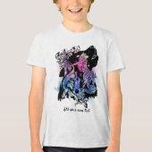 Custom North American Coyote Art | Rosa Lila Tri-Blend Shirt (Vorderseite)