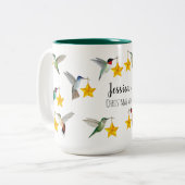 Custom North American Hummingbirds Christmas Zweifarbige Tasse (Vorderseite Links)