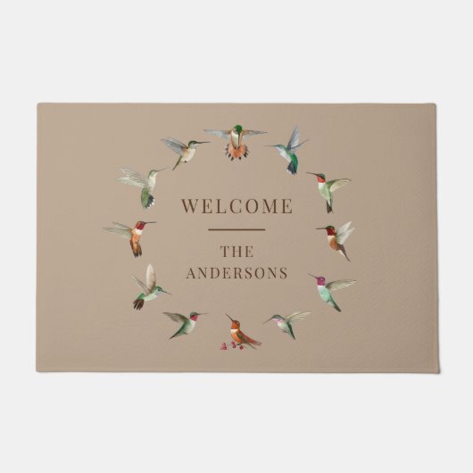 Custom North American Hummingbirds Fußmatte (Vorderseite)