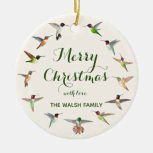 Custom North American Hummingbirds Keramik Ornames Ornament