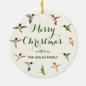 Custom North American Hummingbirds Keramik Ornames Ornament (Hinten)