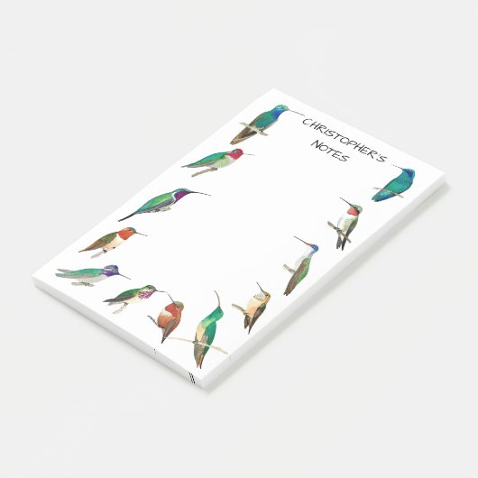 Custom North American Hummingbirds Post-it Notes Klebezettel (angewinkelt)