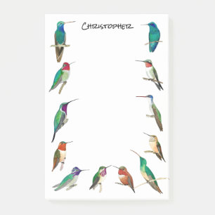 Custom North American Hummingbirds Post-it Notes Klebezettel